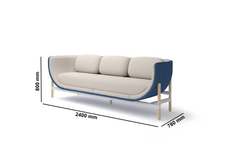 Cyprus 1 One, Two And Three Seater Lounge And Armchair Dimmssion Image