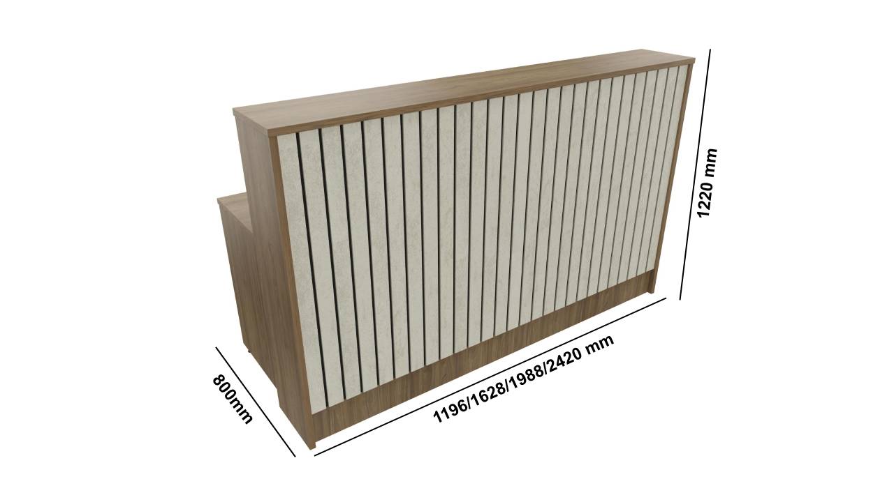 Sinley – Stylish Straight Reception Desk Size