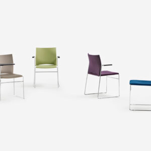 Wind 1 – Skid Base Chair With Optional Writing Table 09