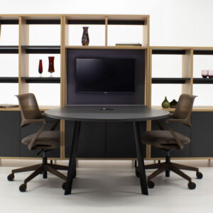 Fella 2 Meeting Table With Multimedia Wall Main Image