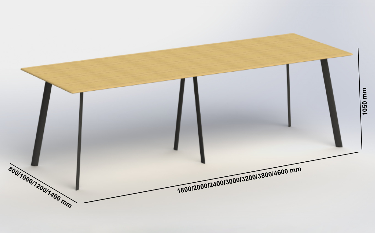 Fionn 1 High Rectangler Meeting Table Dimensions Images
